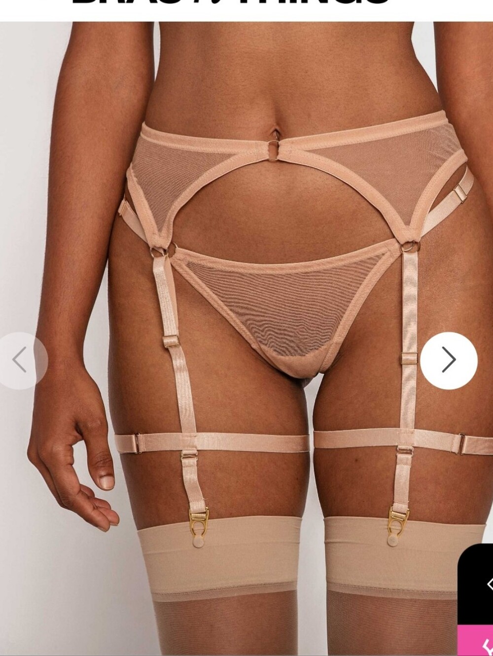 Night Games Beyond Basics Suspender | Sheer Nude Garter